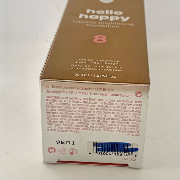 Benefit Hello Happy Flawless Brightening Foundation 30mL Shade 8 - Picture 8 of 8